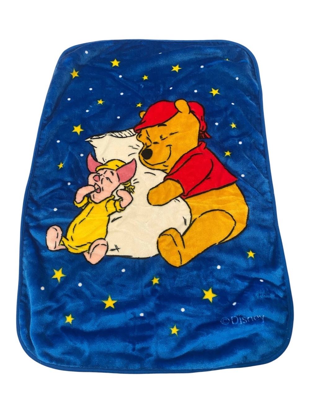 Winnie The Pooh Plush Blanket Piglet Blue Pillow Sleeping Lovey Fleece Bedtime